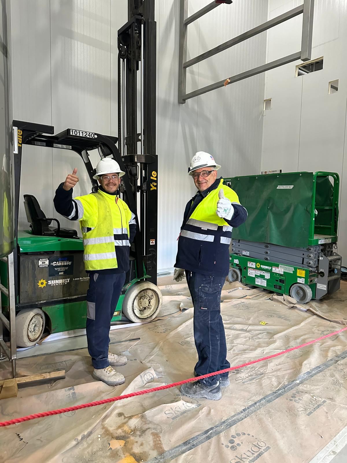P&E Inoxcraft technicians on site